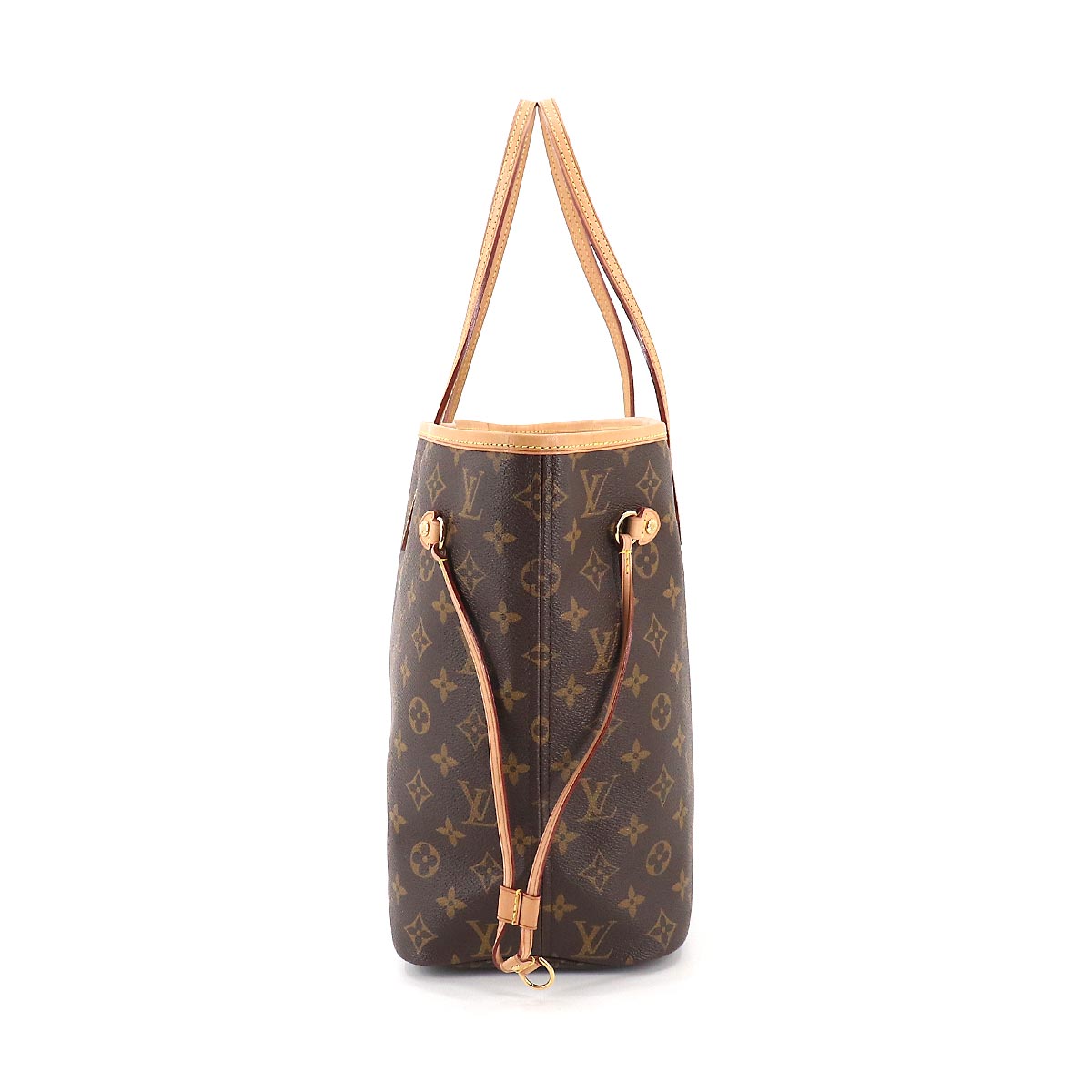 Louis Vuitton Monogram Neverfull MM Tote Bag Brown Beige