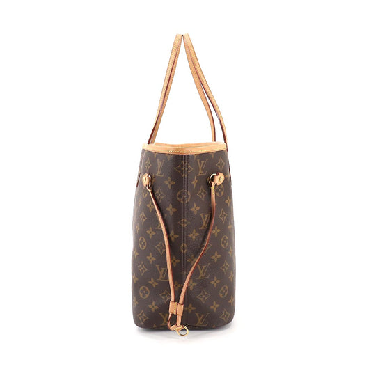 Louis Vuitton Monogram Neverfull MM Tote Bag Brown Beige