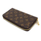 Louis Vuitton Monogram Zippy Round Zipper Long Wallet Brown