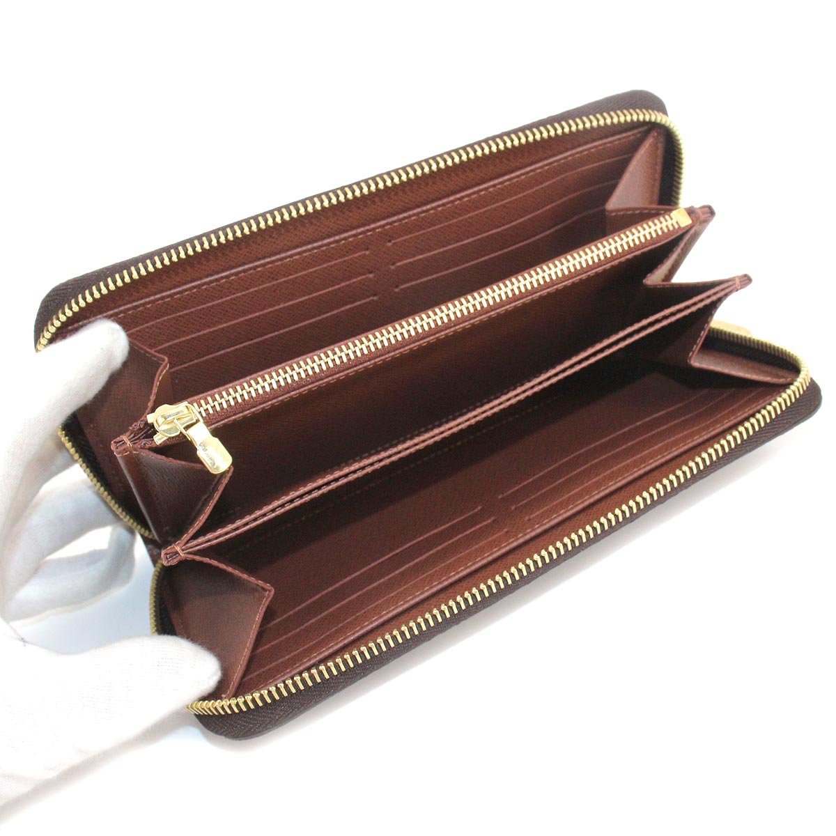 Louis Vuitton Monogram Zippy Round Zipper Long Wallet Brown
