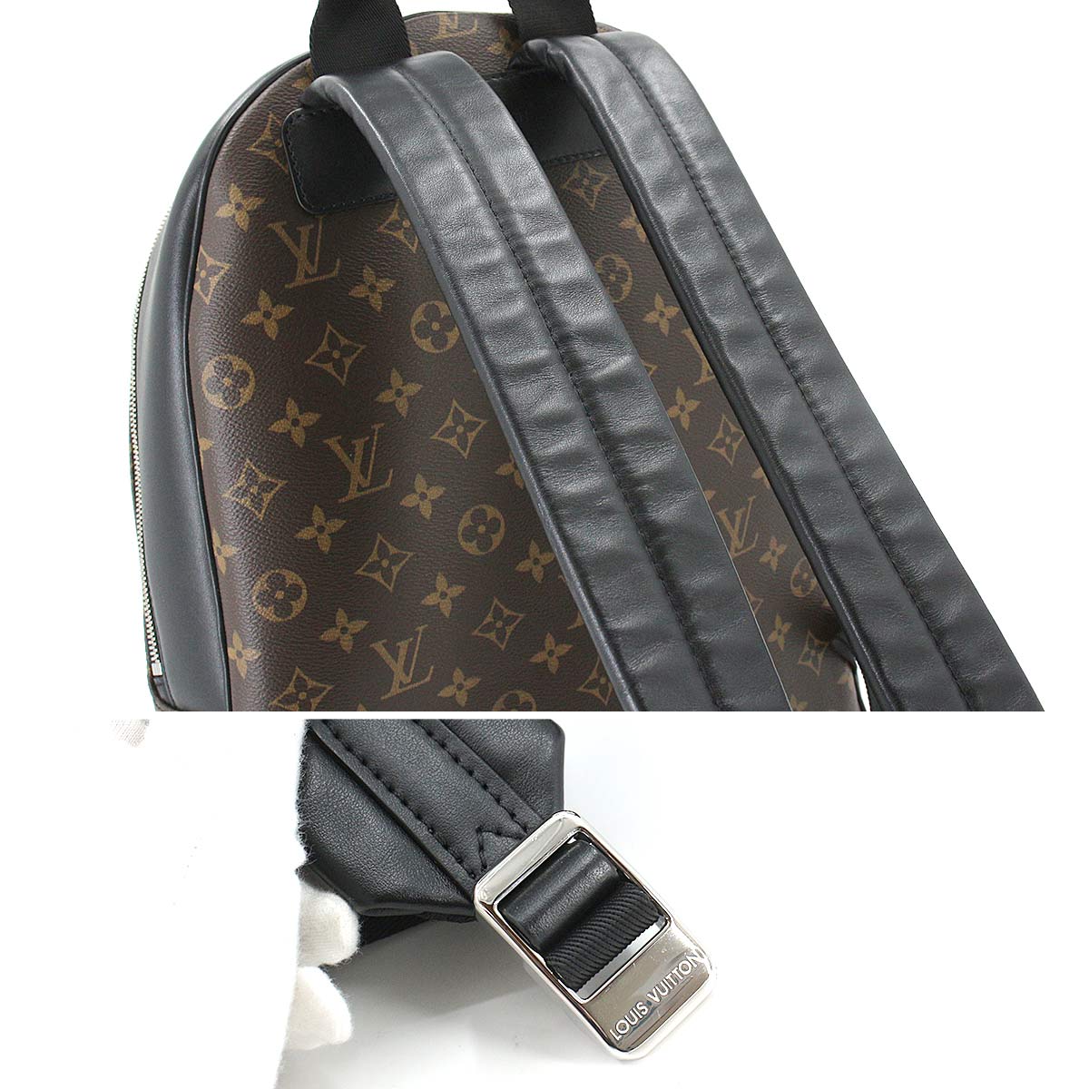 Louis Vuitton Monogram Macassar Josh NV Backpack Rucksack Brown Black