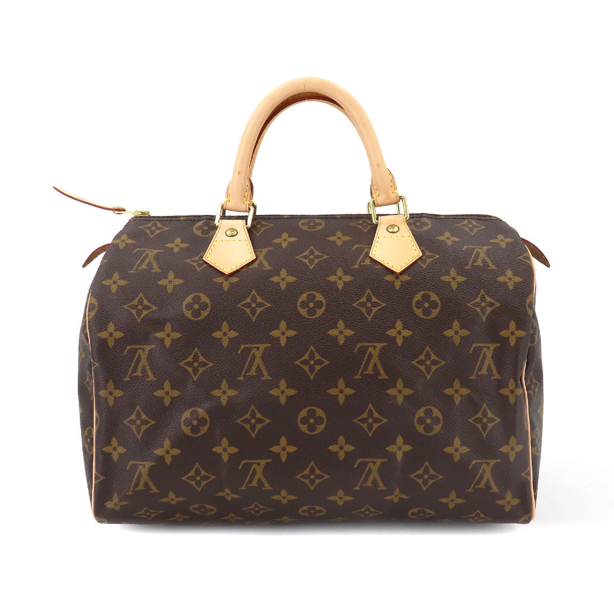 Louis Vuitton Monogram Speedy 30 Hand Bag Brown Gold Hardware