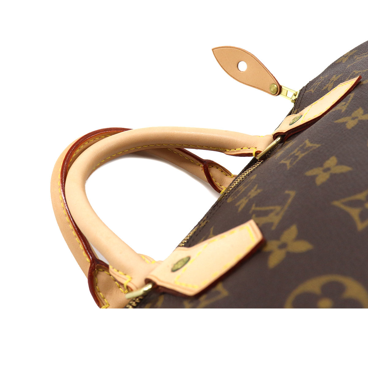 Louis Vuitton Monogram Speedy 30 Hand Bag Brown Gold Hardware