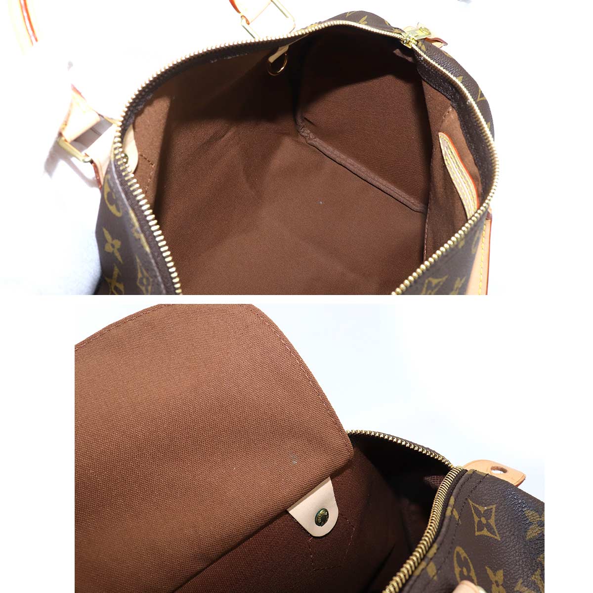 Louis Vuitton Monogram Speedy 30 Hand Bag Brown Gold Hardware