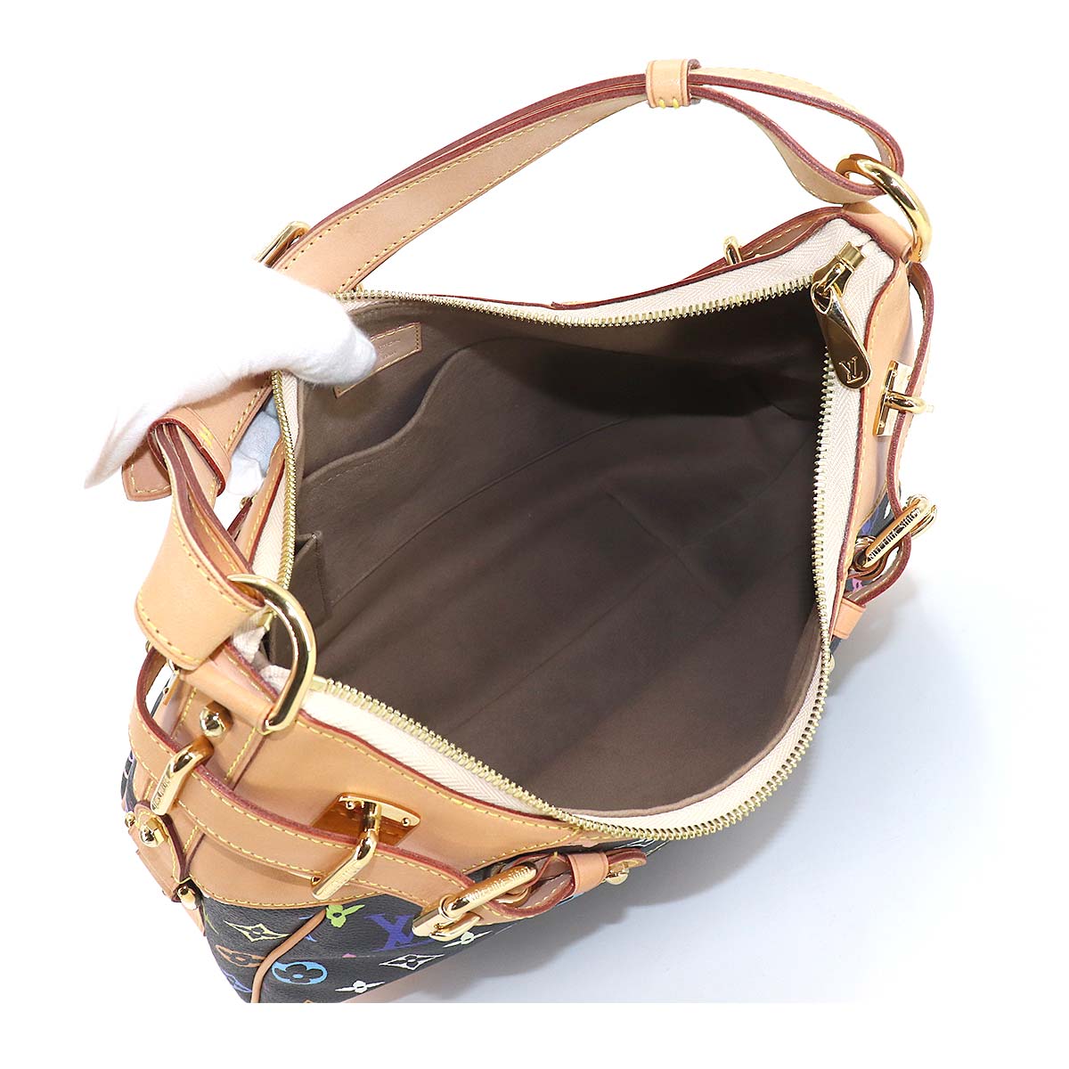Louis Vuitton Monogram Multicolor Greta Shoulder Bag Noir Black