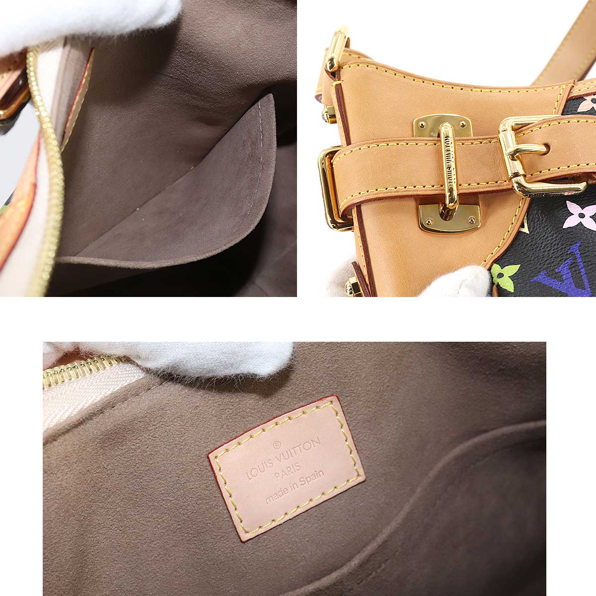 Louis Vuitton Monogram Multicolor Greta Shoulder Bag Noir Black