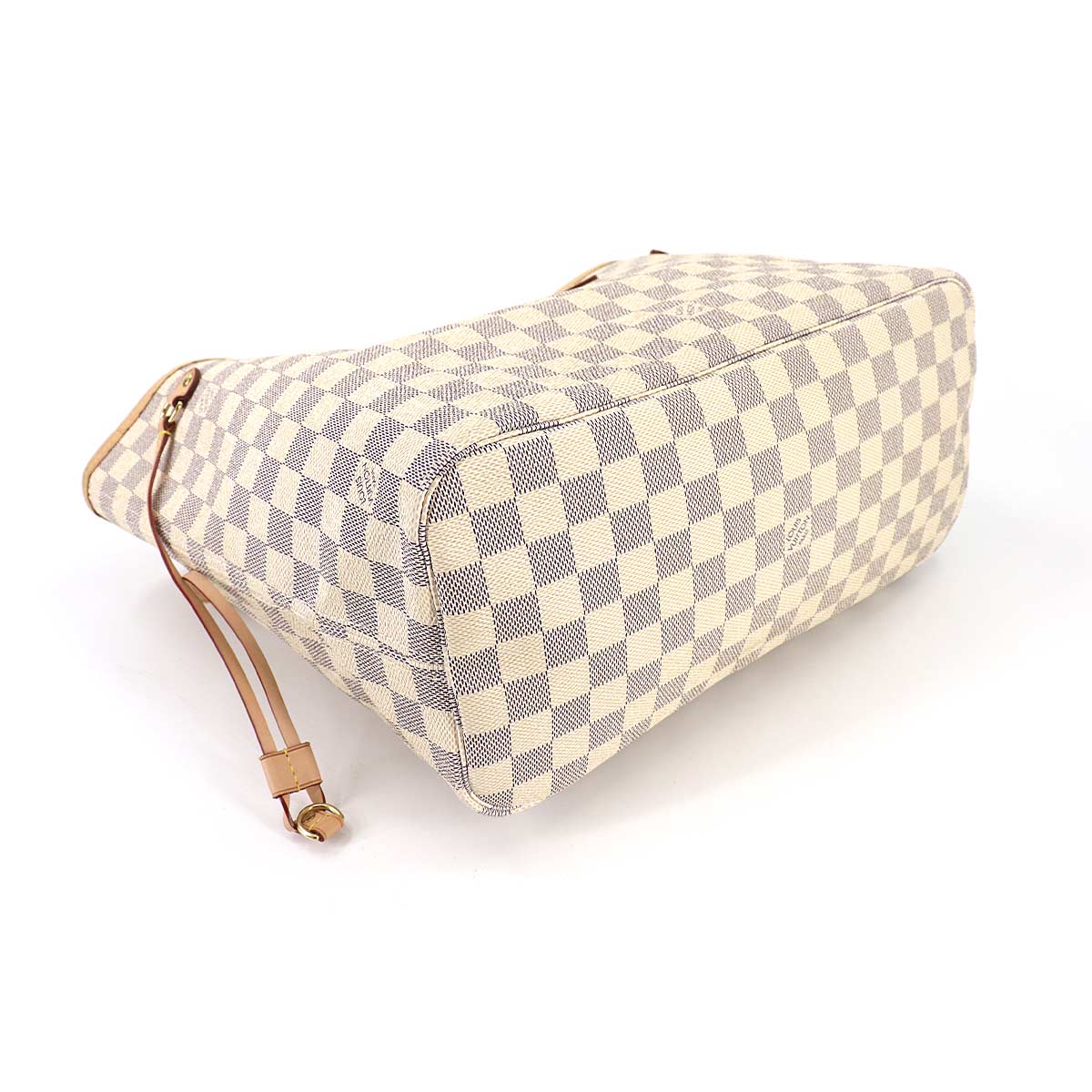 Louis Vuitton Damier Azur Neverfull MM Tote Bag White