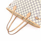 Louis Vuitton Damier Azur Neverfull MM Tote Bag White