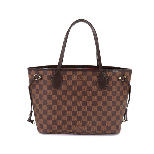 Louis Vuitton Damier Neverfull PM Tote Bag Ebene Brown
