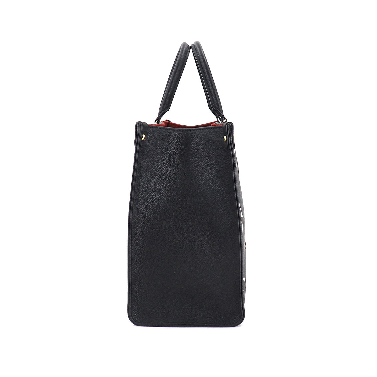 Louis Vuitton Monogram Implant On The Go MM 2way Tote Bag Black Beige