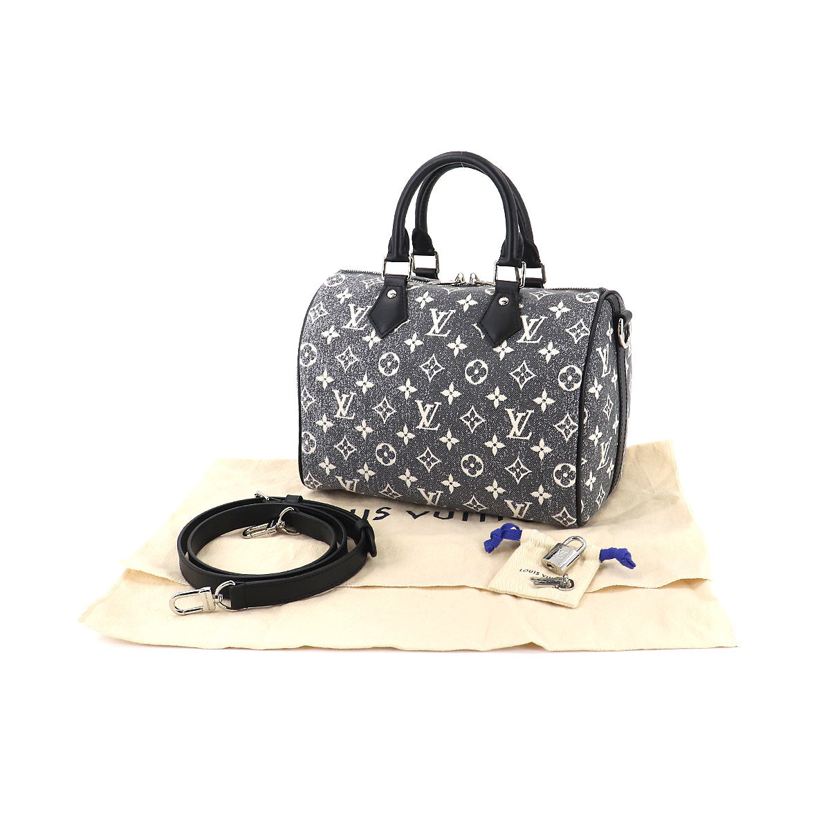 Louis Vuitton Monogram Jacquard Denim Speedy Bandouliere 25 2way Shoulder Bag