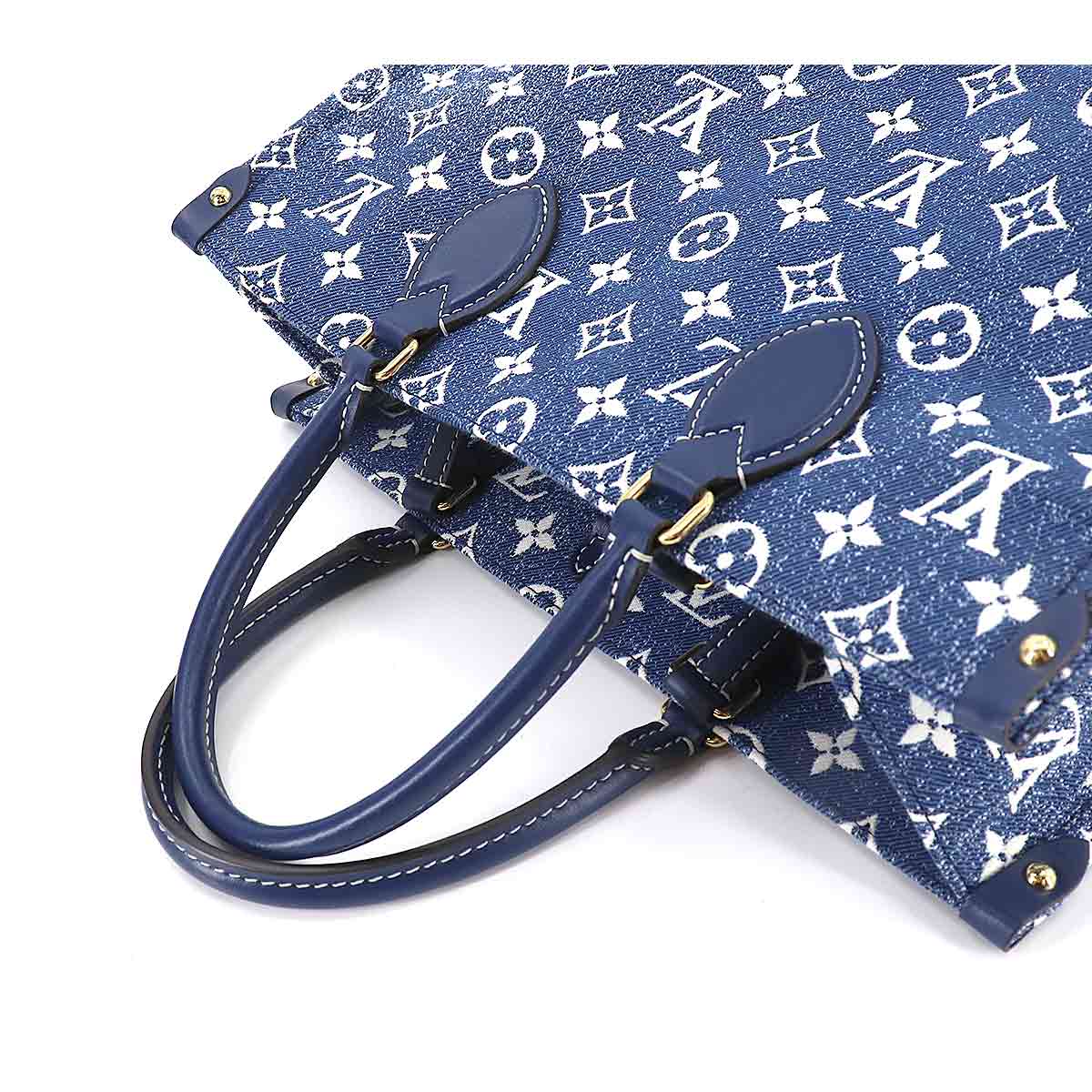 Louis Vuitton Monogram Jacquard Denim Onthego MM 2way Tote Shoulder Bag