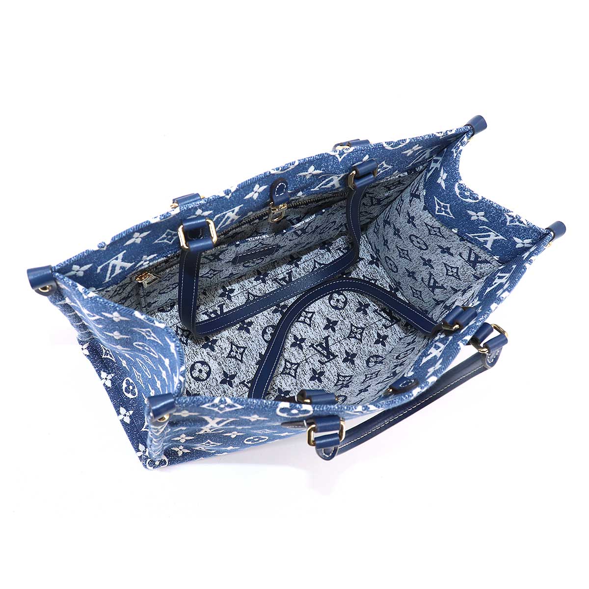 Louis Vuitton Monogram Jacquard Denim Onthego MM 2way Tote Shoulder Bag
