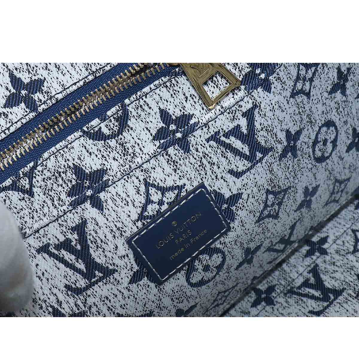 Louis Vuitton Monogram Jacquard Denim Onthego MM 2way Tote Shoulder Bag