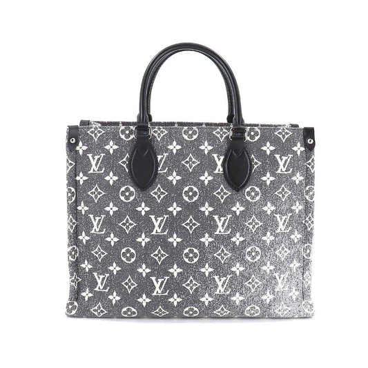 Louis Vuitton Monogram Jacquard Denim On The Go MM 2way Tote Bag