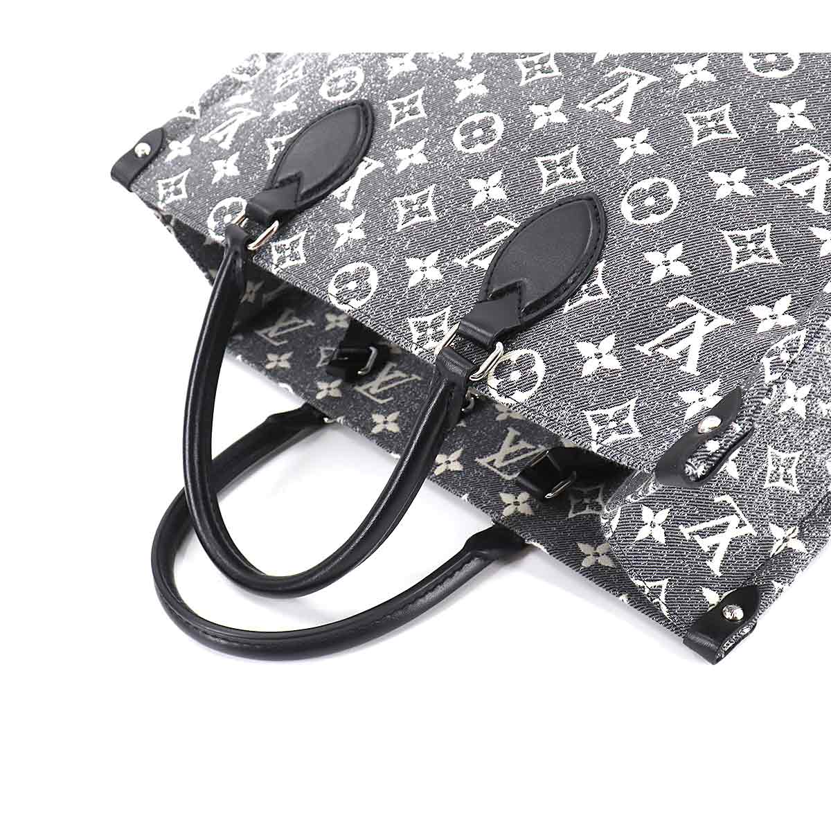 Louis Vuitton Monogram Jacquard Denim On The Go MM 2way Tote Bag