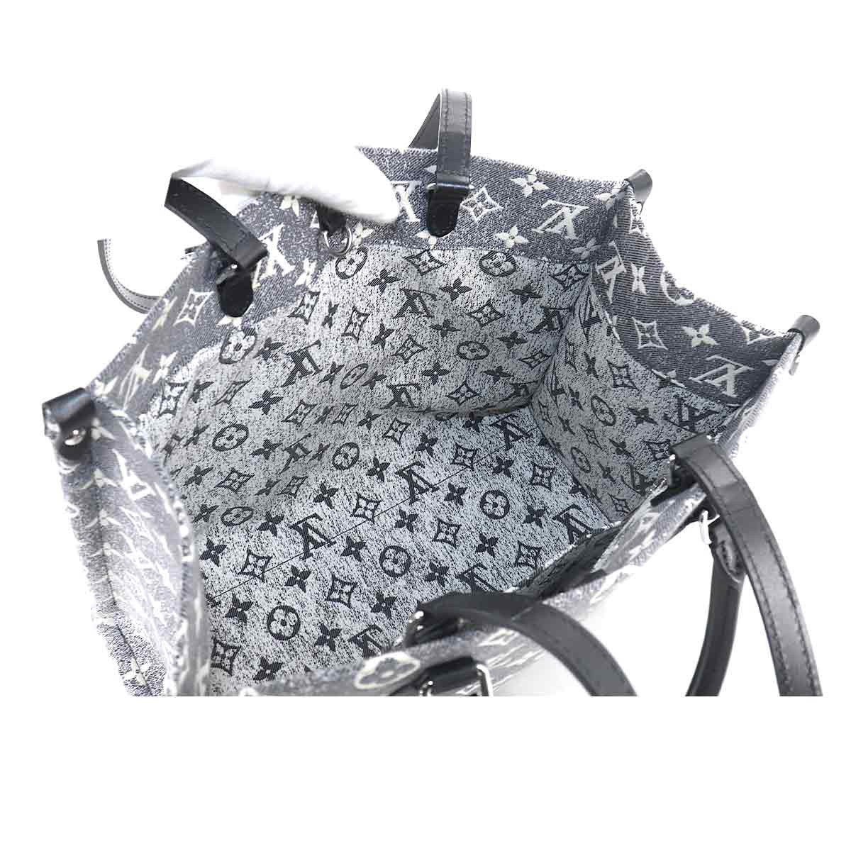 Louis Vuitton Monogram Jacquard Denim On The Go MM 2way Tote Bag