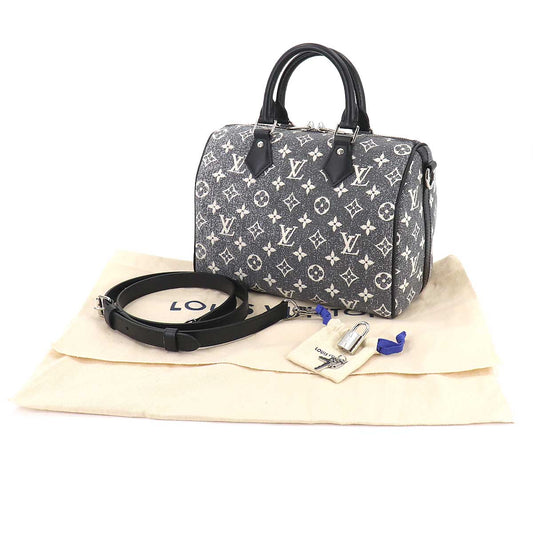 Louis Vuitton Monogram Jacquard Denim Speedy Bandouliere 25 2way Shoulder Bag