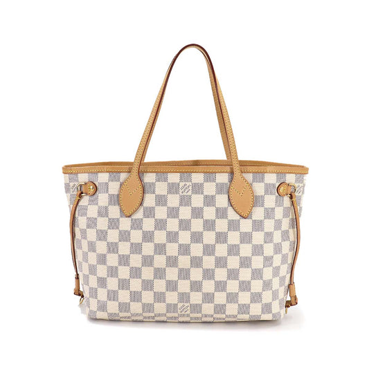 Louis Vuitton Damier Azur Neverfull PM Tote Bag White