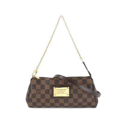 Louis Vuitton Damier Eva 2way Hand Shoulder Bag Ebene Brown