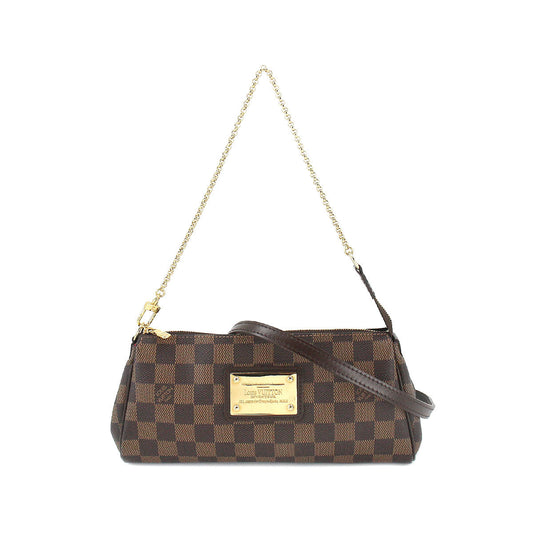 Louis Vuitton Damier Eva 2way Hand Shoulder Bag Ebene Brown