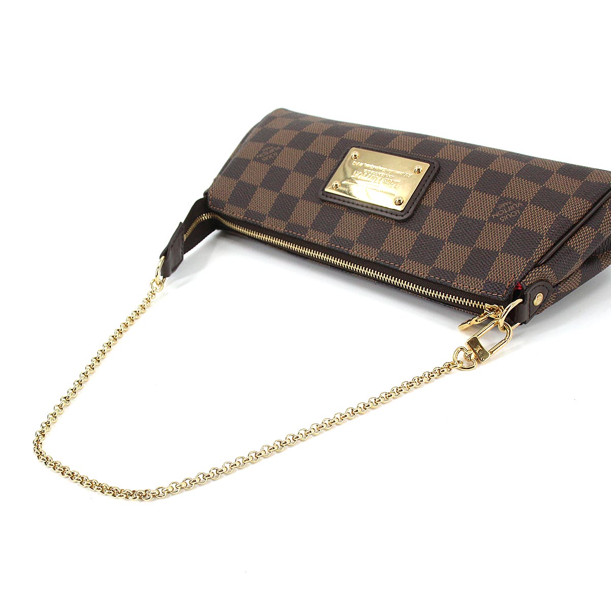 Louis Vuitton Damier Eva 2way Hand Shoulder Bag Ebene Brown