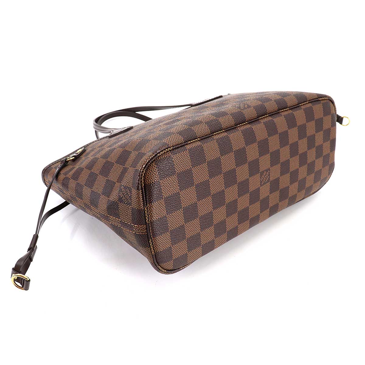 Louis Vuitton Damier Neverfull PM Tote Bag Brown Gold Hardware