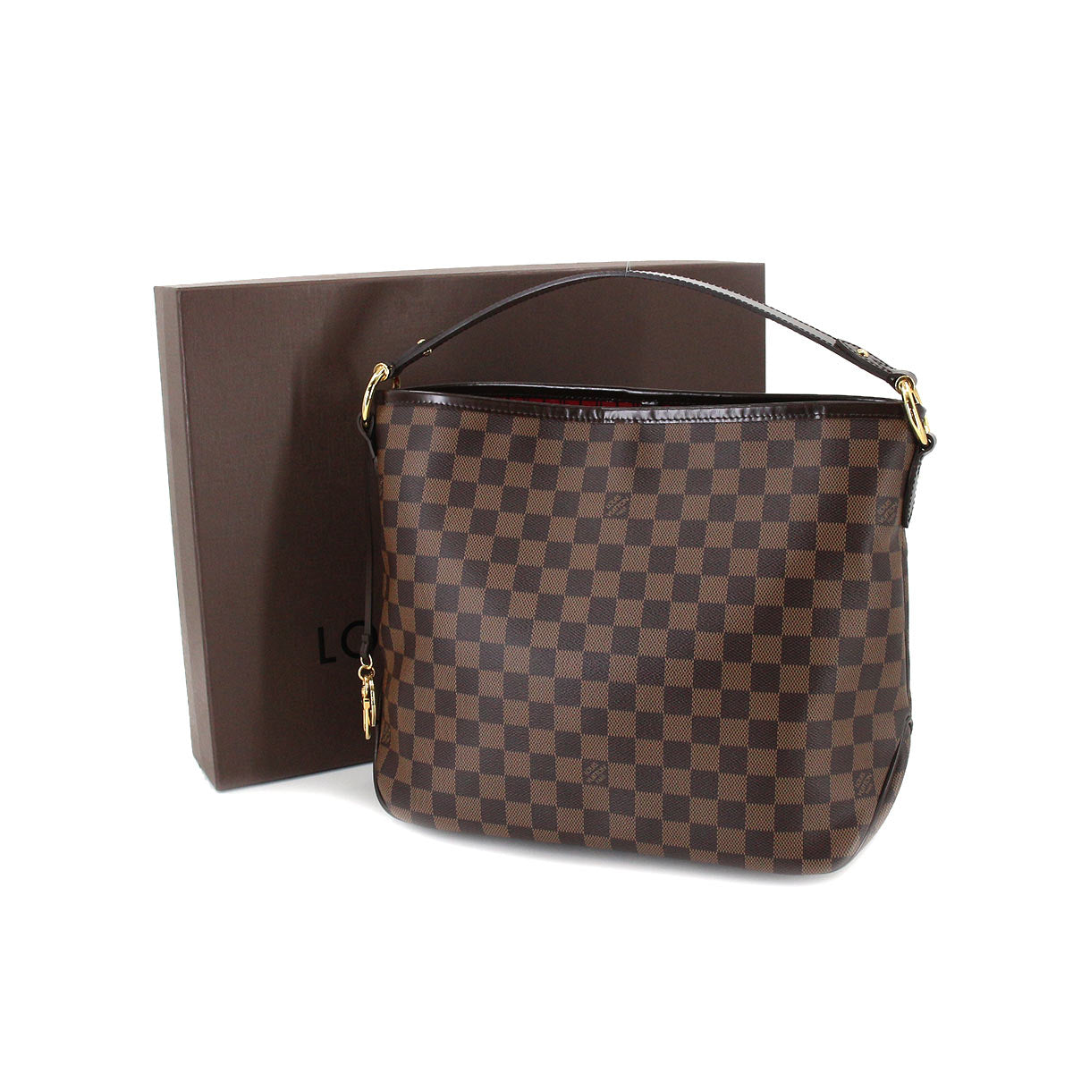 Louis Vuitton Damier Delightful PM Shoulder Bag Ebene Brown