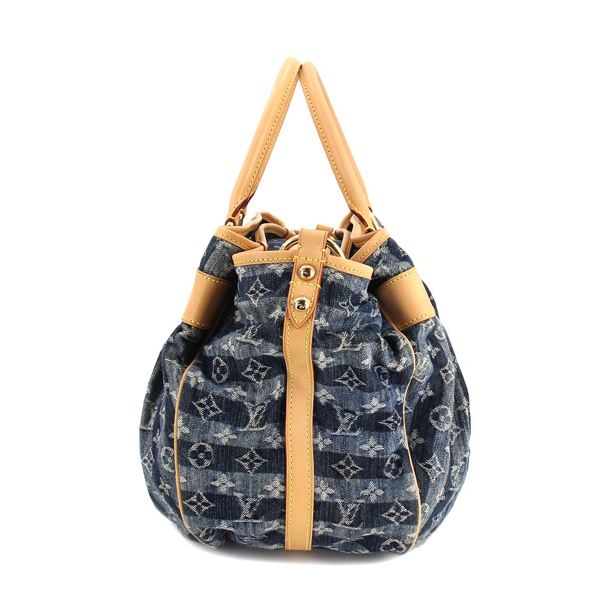 Louis Vuitton Monogram Denim Raye GM Shoulder Bag Canvas Blue