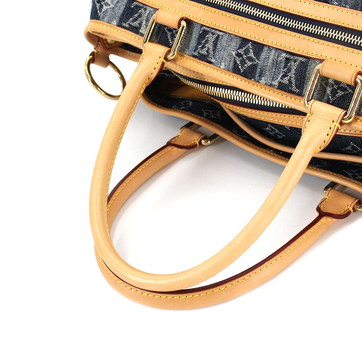 Louis Vuitton Monogram Denim Raye GM Shoulder Bag Canvas Blue