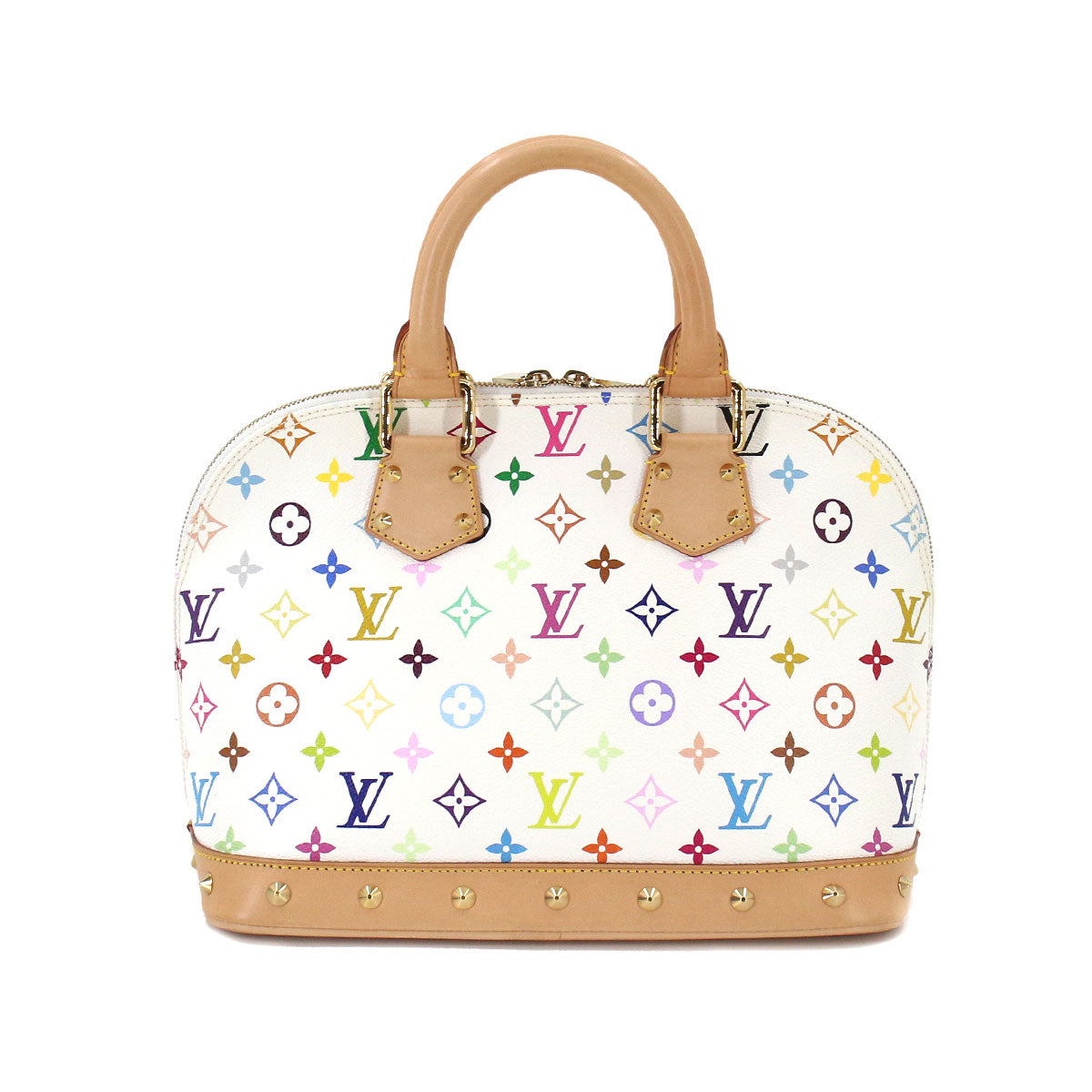 Louis Vuitton Monogram Multicolor Alma Hand Bag White
