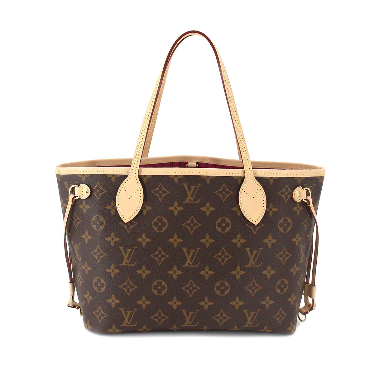 Louis Vuitton Monogram Neverfull PM Tote Bag Brown Pivoine