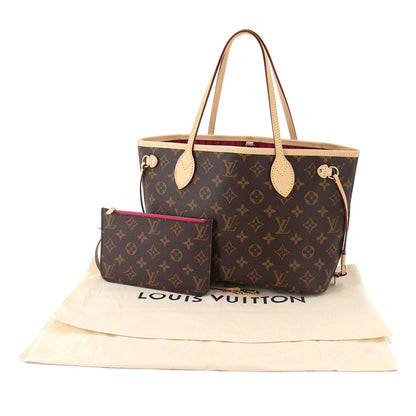 Louis Vuitton Monogram Neverfull PM Tote Bag Brown Pivoine
