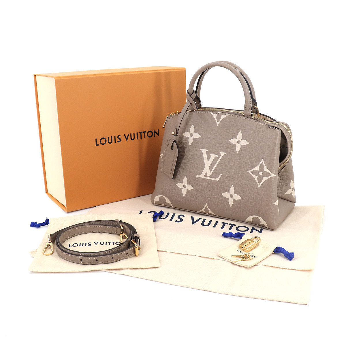 Louis Vuitton Bicolor Monogram Emplant Petit Palais PM 2way Shoulder Bag Leather