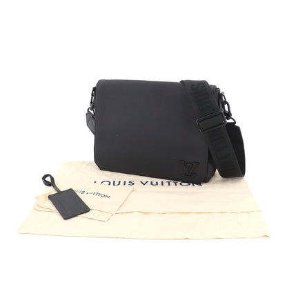 Louis Vuitton Aerogram Takeoff Messenger Shoulder Bag Leather Black
