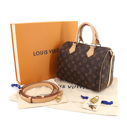 Louis Vuitton Monogram Speedy Bandouliere 25 2way Shoulder Bag Brown