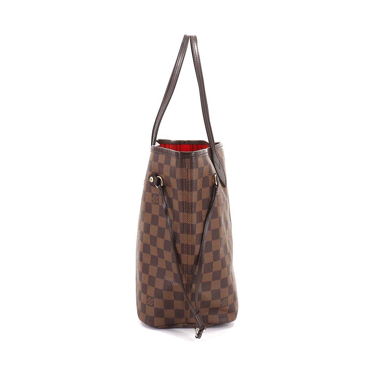 Louis Vuitton Damier Neverfull MM Tote Bag Ebene Brown