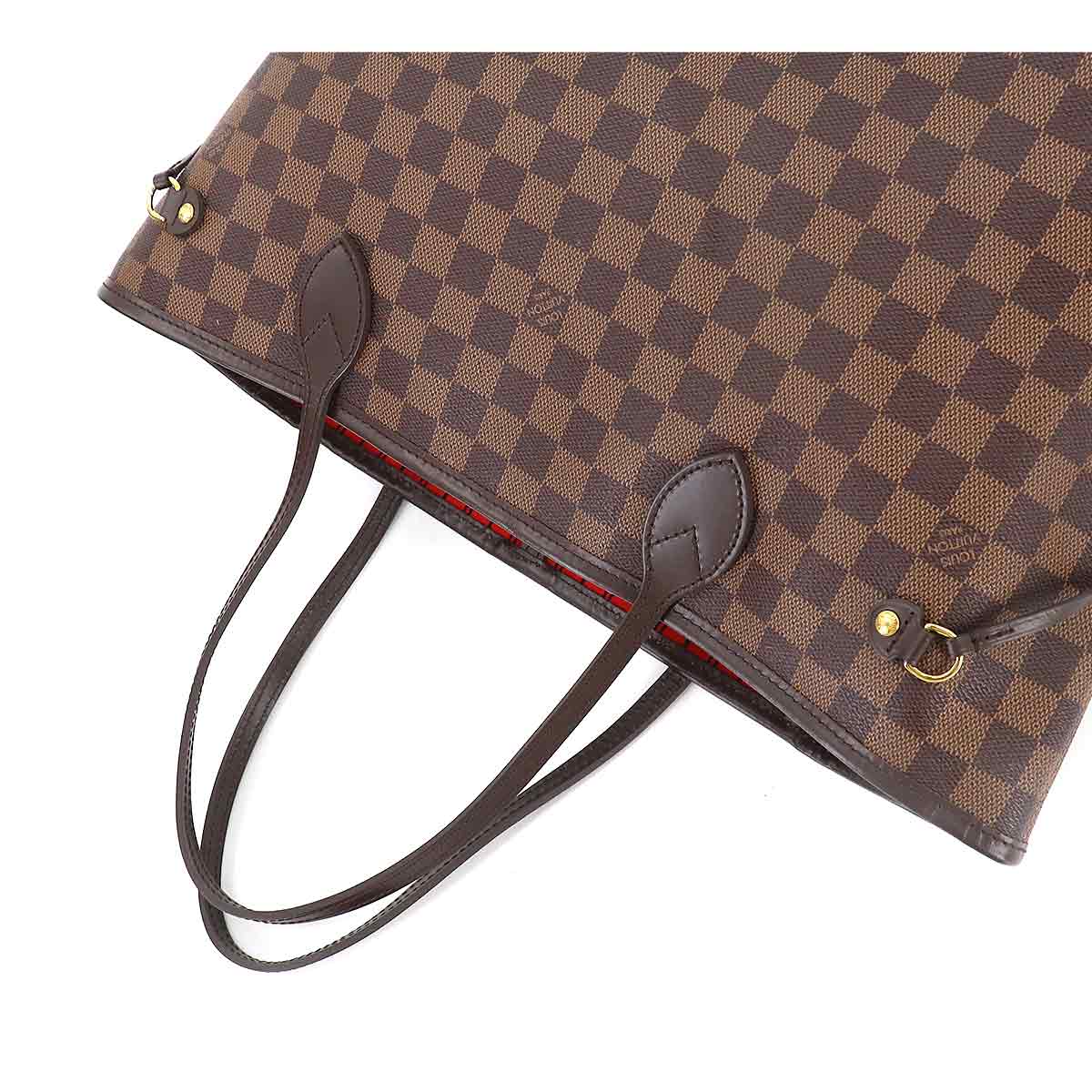 Louis Vuitton Damier Neverfull MM Tote Bag Ebene Brown