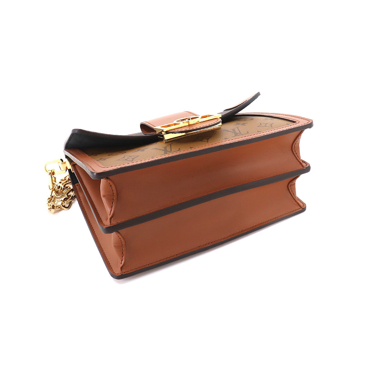 Louis Vuitton Monogram Reverse Dauphine MM 2way Shoulder Bag Brown