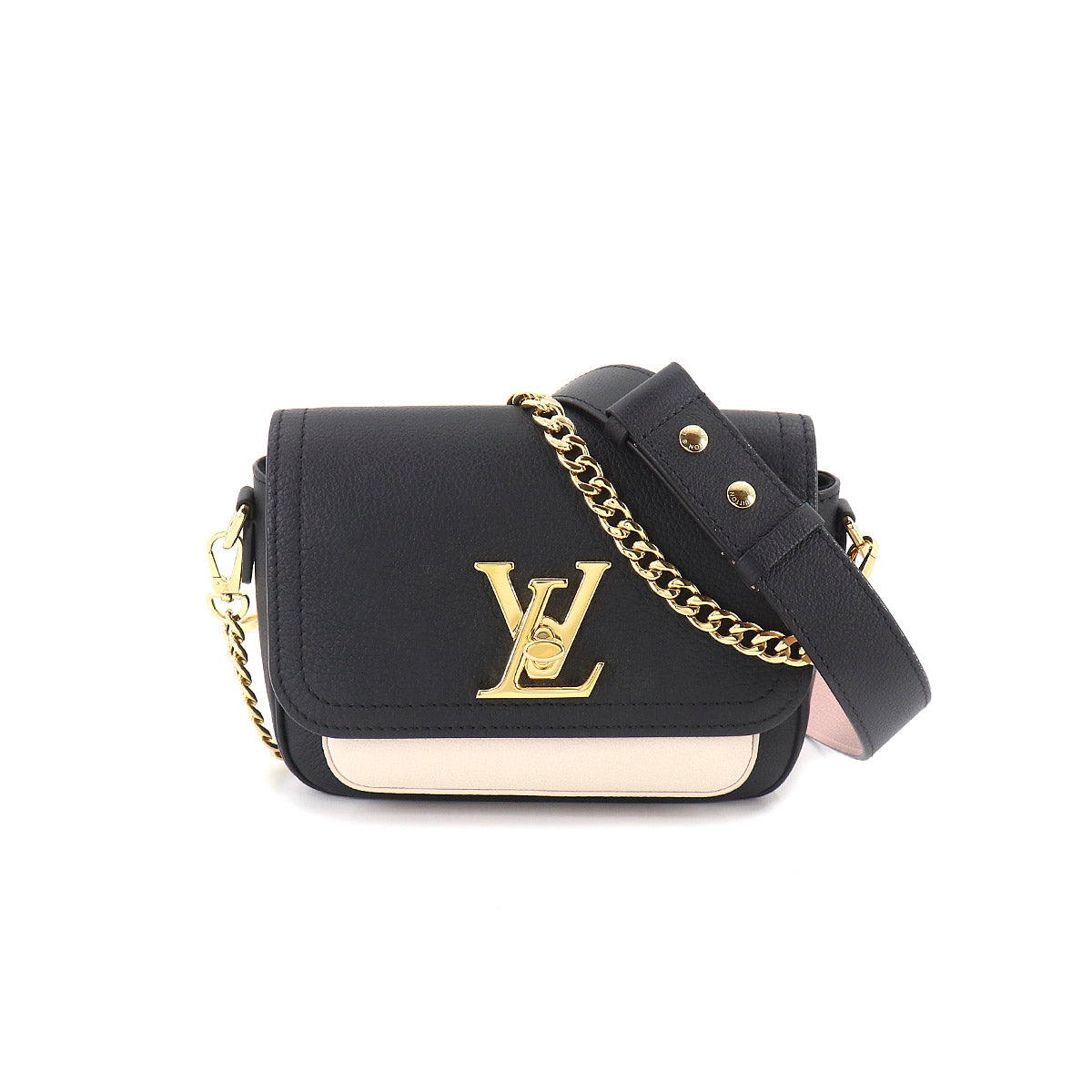 Louis Vuitton Lockme Tender Chain Shoulder Bag Leather Noir