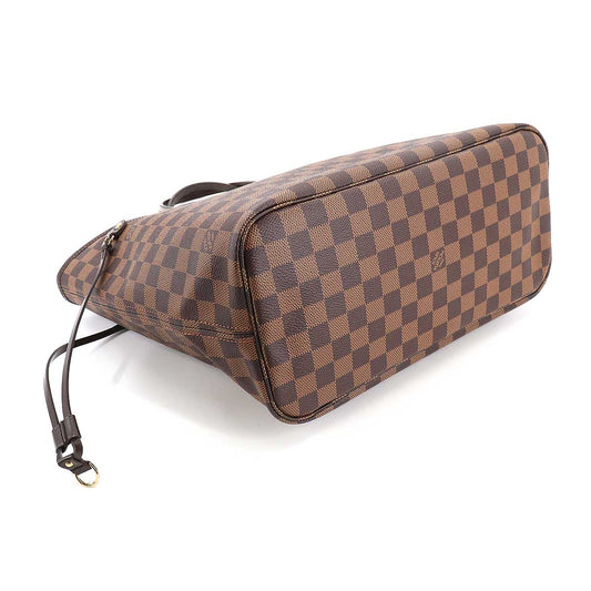 Louis Vuitton Damier Neverfull MM Tote Bag Ebene Cerise Brown