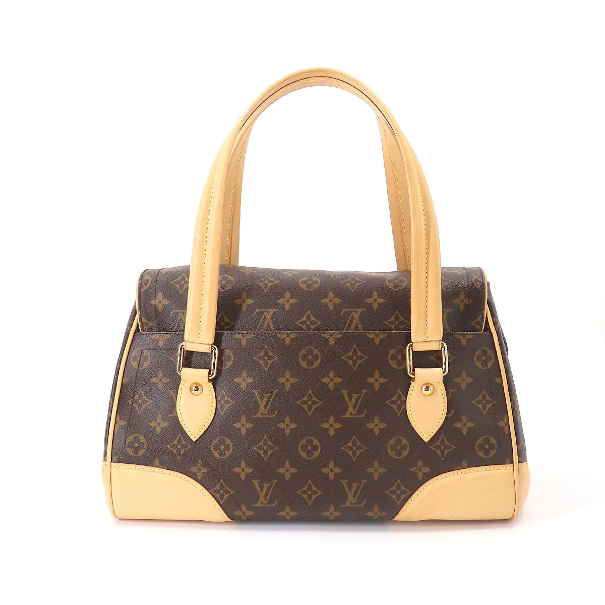 Louis Vuitton Monogram Beverly GM Shoulder Bag Brown Gold Hardware