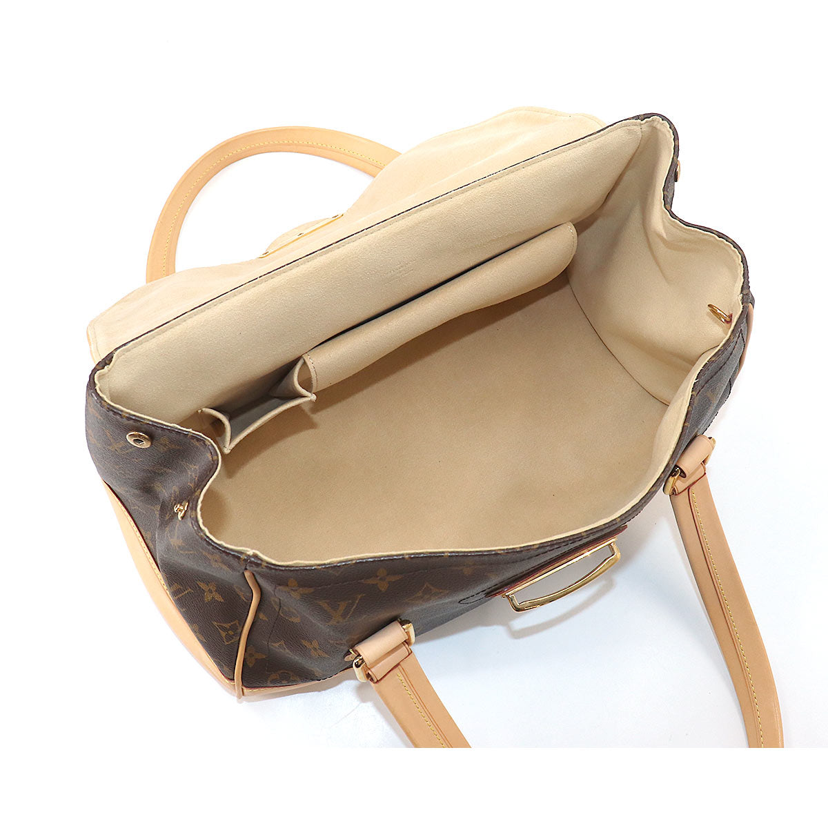 Louis Vuitton Monogram Beverly GM Shoulder Bag Brown Gold Hardware