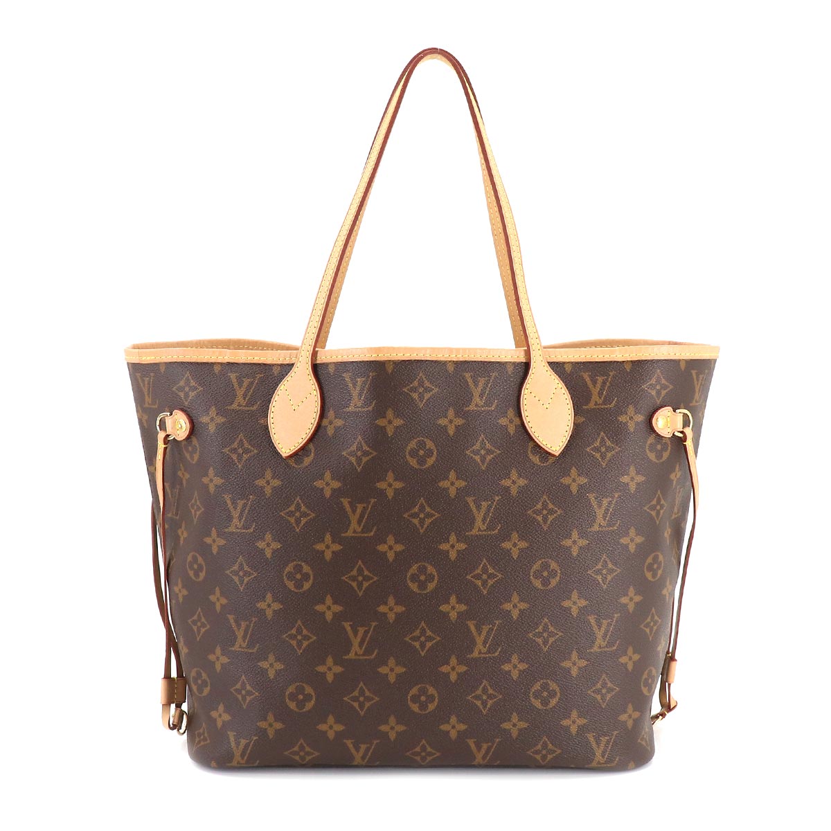 Louis Vuitton Monogram Neverfull MM Tote Bag Brown Beige