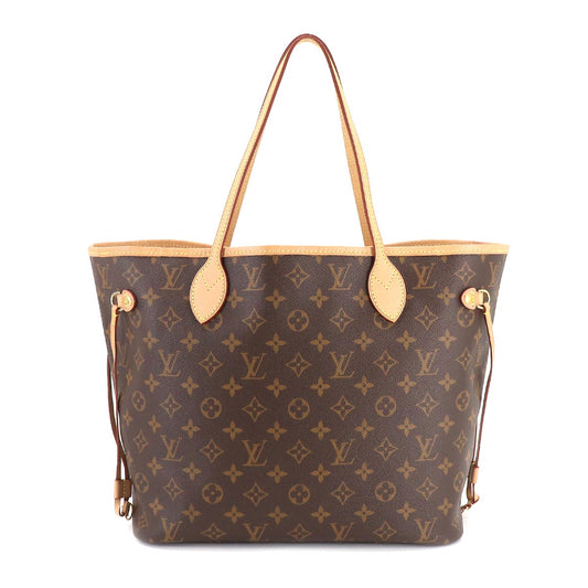 Louis Vuitton Monogram Neverfull MM Tote Bag Brown Beige