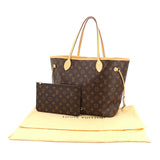 Louis Vuitton Monogram Neverfull MM Tote Bag Brown