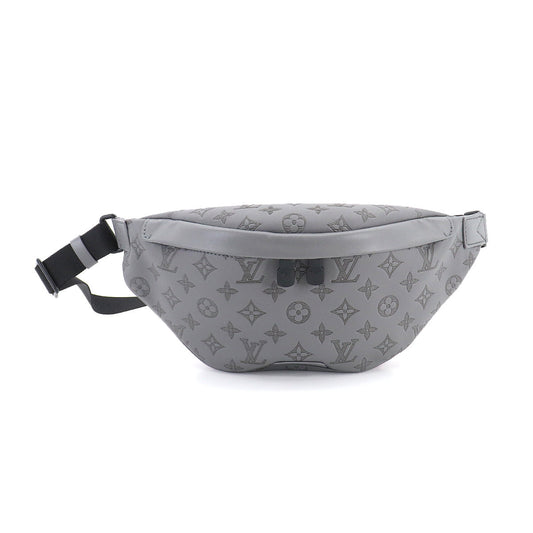 Louis Vuitton Monogram Shadow Discovery Bum Bag Leather Gray