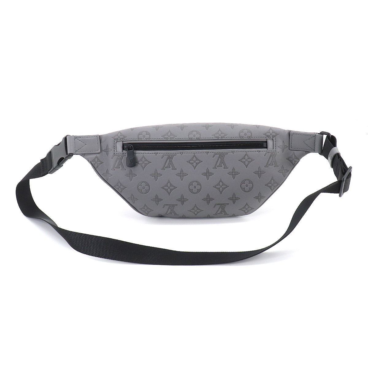 Louis Vuitton Monogram Shadow Discovery Bum Bag Leather Gray