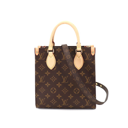Louis Vuitton Monogram Sac Plat BB 2way Hand Shoulder Bag Brown