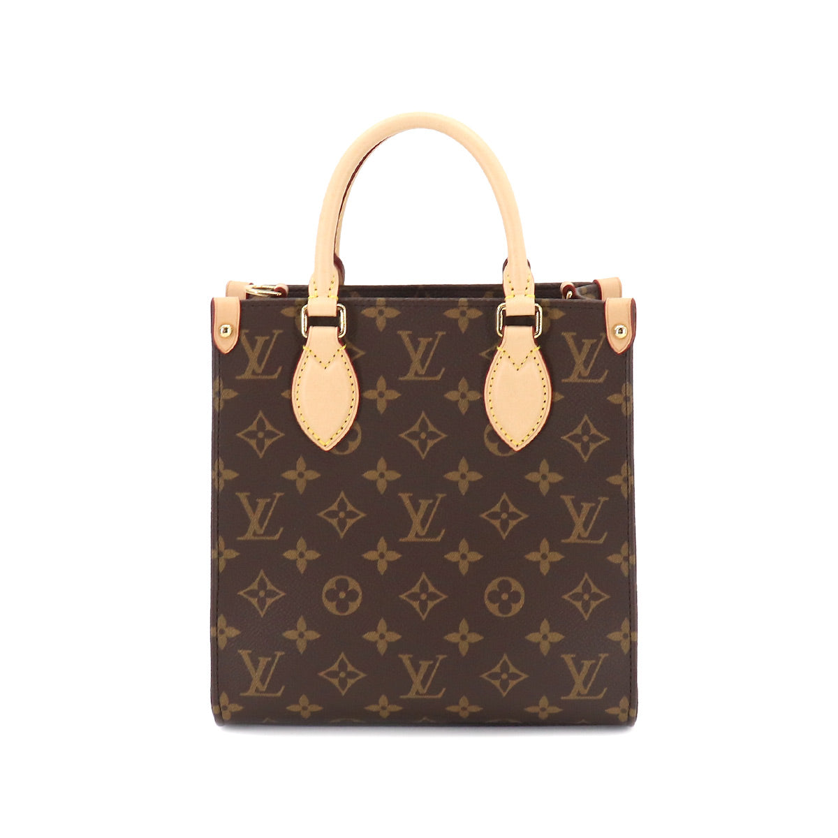 Louis Vuitton Monogram Sac Plat BB 2way Hand Shoulder Bag Brown